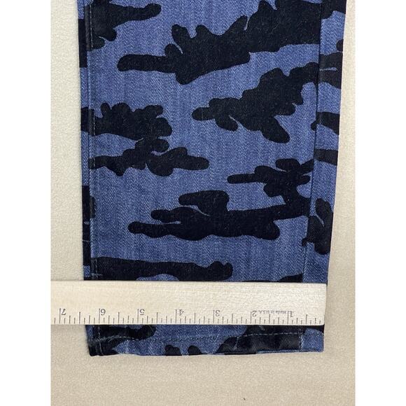 True Religion Jeans Mens 28 Blue Camo Relaxed Skinny Mid Rise Stretch Denim - Picture 9 of 15